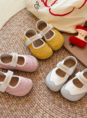 ins浅口德训鞋2025秋季新款韩版女童休闲运动鞋软底玛丽珍阿甘鞋