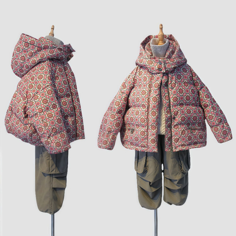 秋冬季2025新款男女童加厚棉服儿童洋气花色韩版保暖宝宝棉衣外套