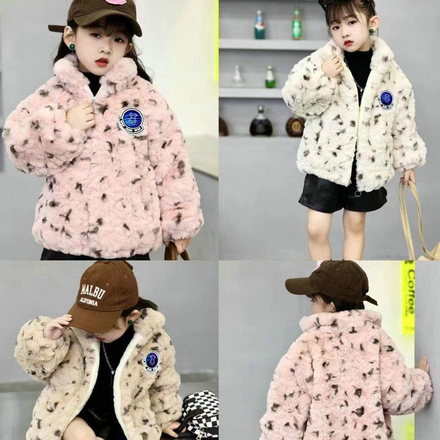 女宝宝棉衣女童加厚毛毛衣加绒小男孩棉袄保暖仿皮草外套儿童冬季