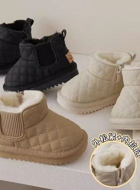 宝宝雪地靴1一3岁儿童棉鞋冬季款婴儿学步鞋女小童加绒加厚棉靴男