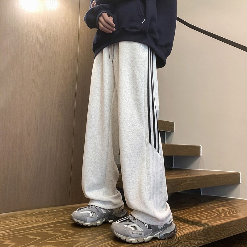 儿童裤子男童2025春季新款针织长裤中大童宽松直筒运动卫裤跨境批