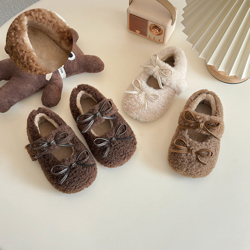 儿童甜美百搭毛毛鞋2025年秋冬季新款女童圆头浅口豆豆鞋平底单鞋,童鞋/婴儿鞋/亲子鞋,棉鞋,淘宝优惠券,粉丝福利购,淘宝优惠卷