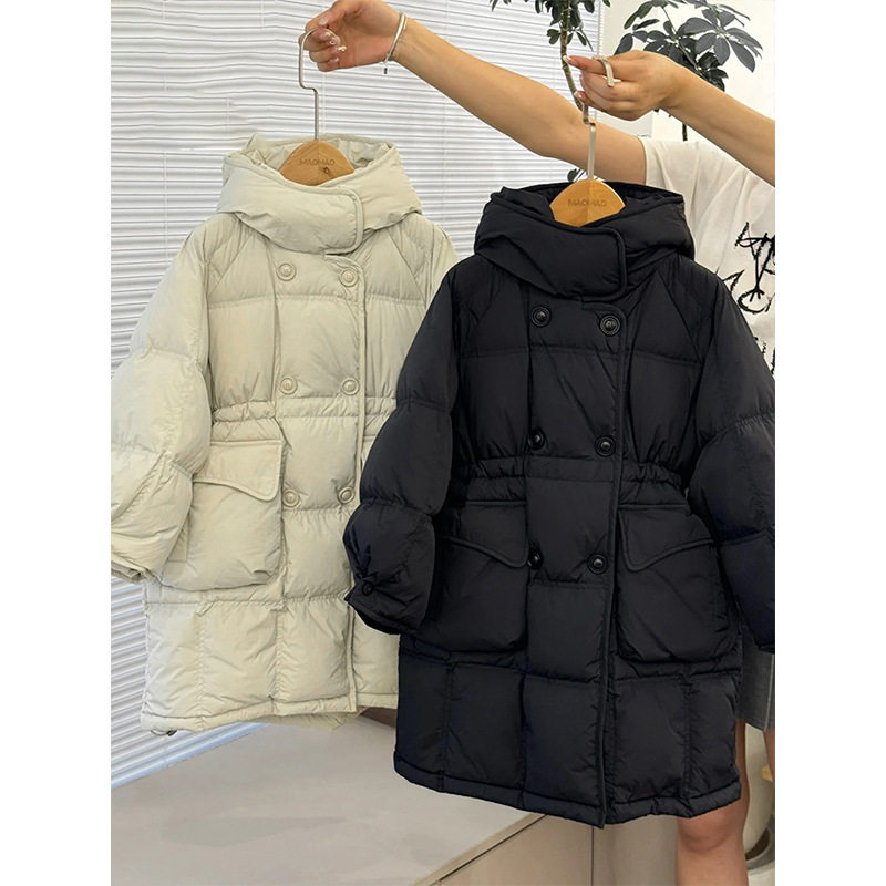 新款女童中长款羽绒棉服冬装洋气韩版洋气儿童装加厚中长款外套