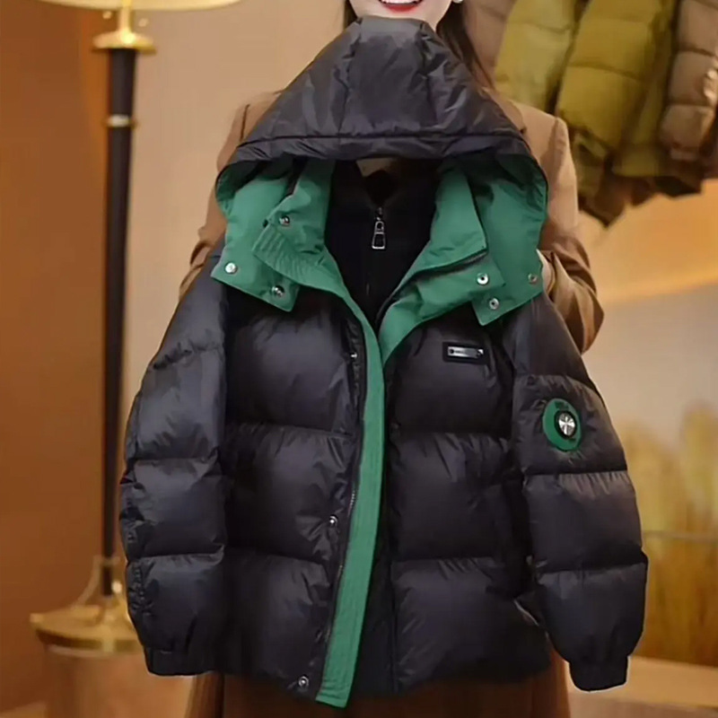 免洗男童棉衣新款拼色冬季羽绒棉保暖棉袄洋气加厚棉服防风外套