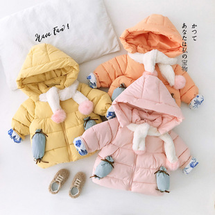 童棉袄 新款儿童棉服韩版女童中小童加厚糖果色棉衣防寒服2277