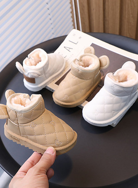 宝宝雪地靴1一3岁儿童棉鞋冬季款婴儿学步鞋女小童加绒加厚棉靴男