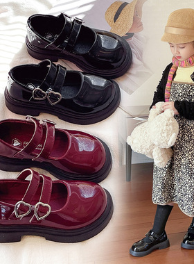 女童皮鞋2025春秋新款儿童演出鞋黑色舞蹈鞋公主鞋中大童女童鞋子