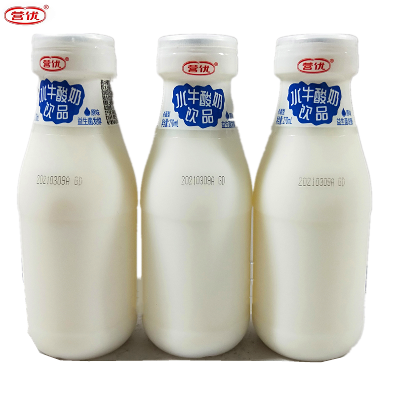 营优水牛酸奶饮品270ml12瓶整箱原味红枣味益生菌发酵乳酸菌新货 咖啡/麦片/冲饮 酸奶 原图主图