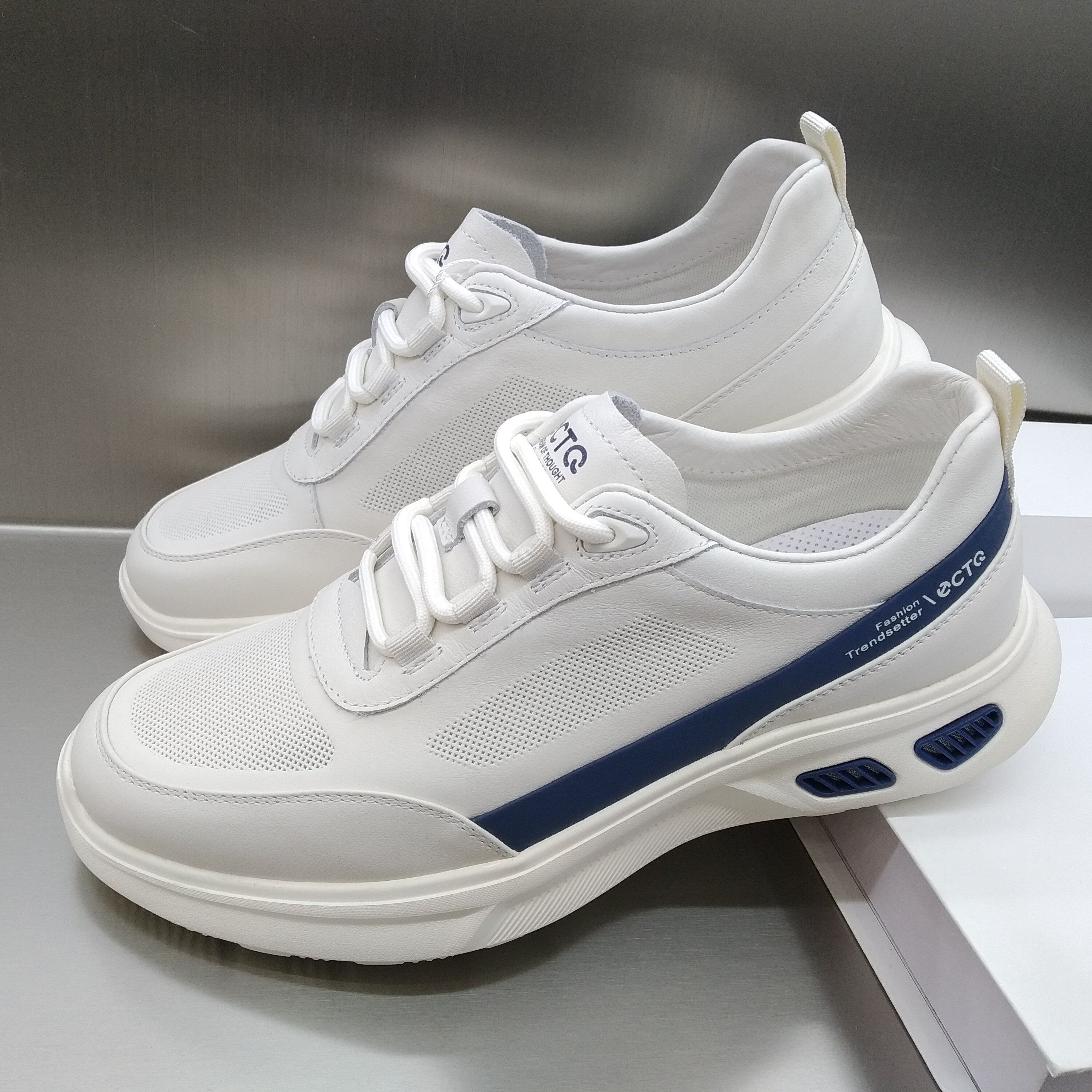 澳伦男鞋2026新款春季真皮商务休闲鞋男士皮鞋轻便软底白色运动鞋