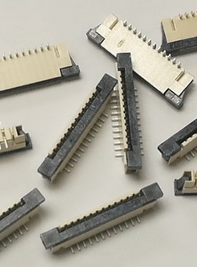 FFC FPC连接器1.0间距立贴一字脚4P/5P/6P/7P/8P/9P/10P/11P/12P