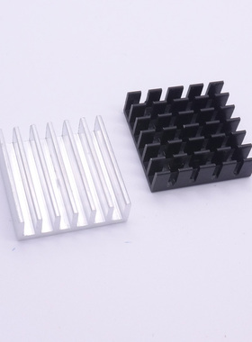散热片 20*20*6MM 银色 黑色破槽 优质铝散热器 CPU处理器IC专用