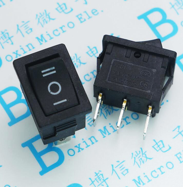15*21mm三脚黑色船型开关