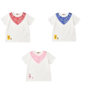 3月超特价 142 5225 日本制mikihouse假领子小熊小兔短袖 T恤12