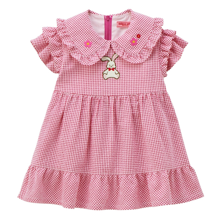 [CHIECOSAKU]小兔格纹连衣裙