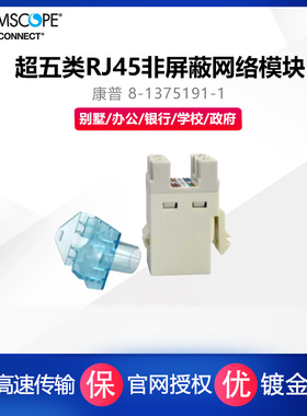 康普Commscope安普8-1375191-1超五类信息网络模块插座1375055-6六类千兆面板FPS-BS-1P-W 2P 4P MGS400-262