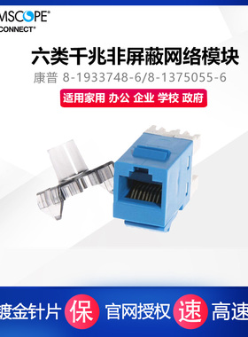 Commscope康普六类RJ45网络模块千兆非屏蔽面板FPDS-BS-2P-SW插座8-1375055-6 MGS400-262 1375055-2