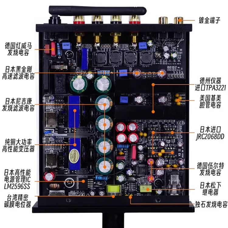 出口英国蓝牙无损hifi发烧级功放家用数字大功率桌面高保真耳放