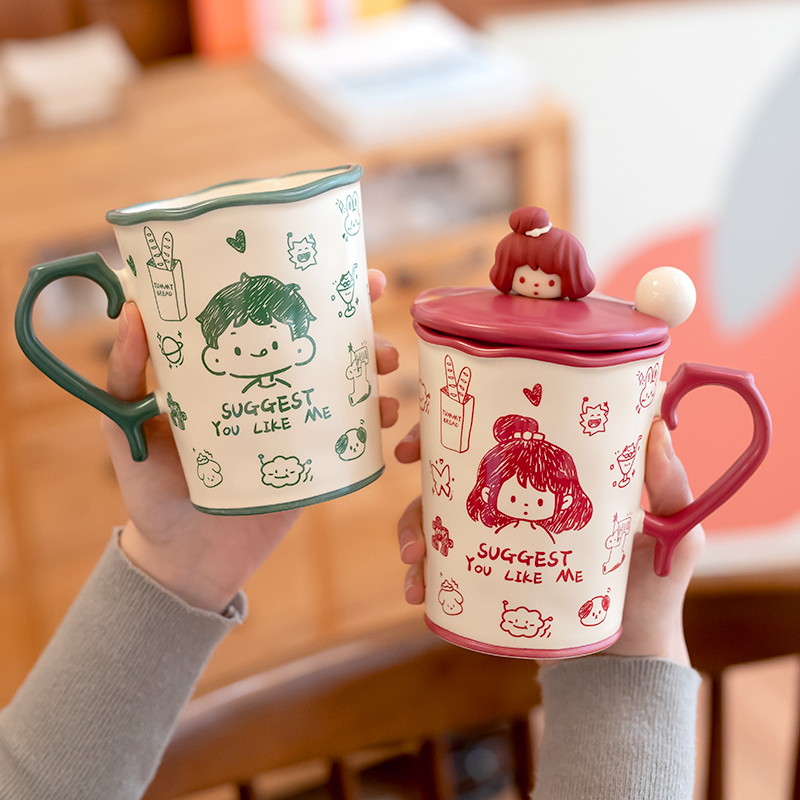 情侣款陶瓷马克杯实用女生日礼物