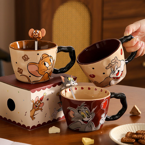 猫和老鼠七夕生日礼物情侣马克杯