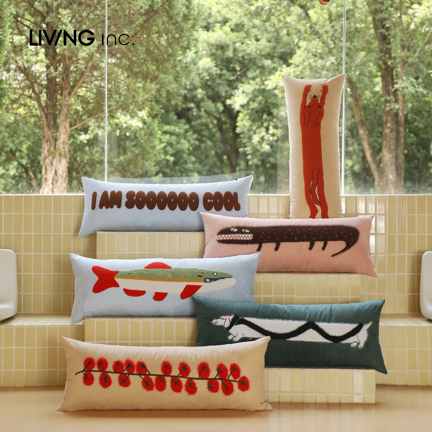 LIVINGinc.治愈系ins风长条抱枕图片