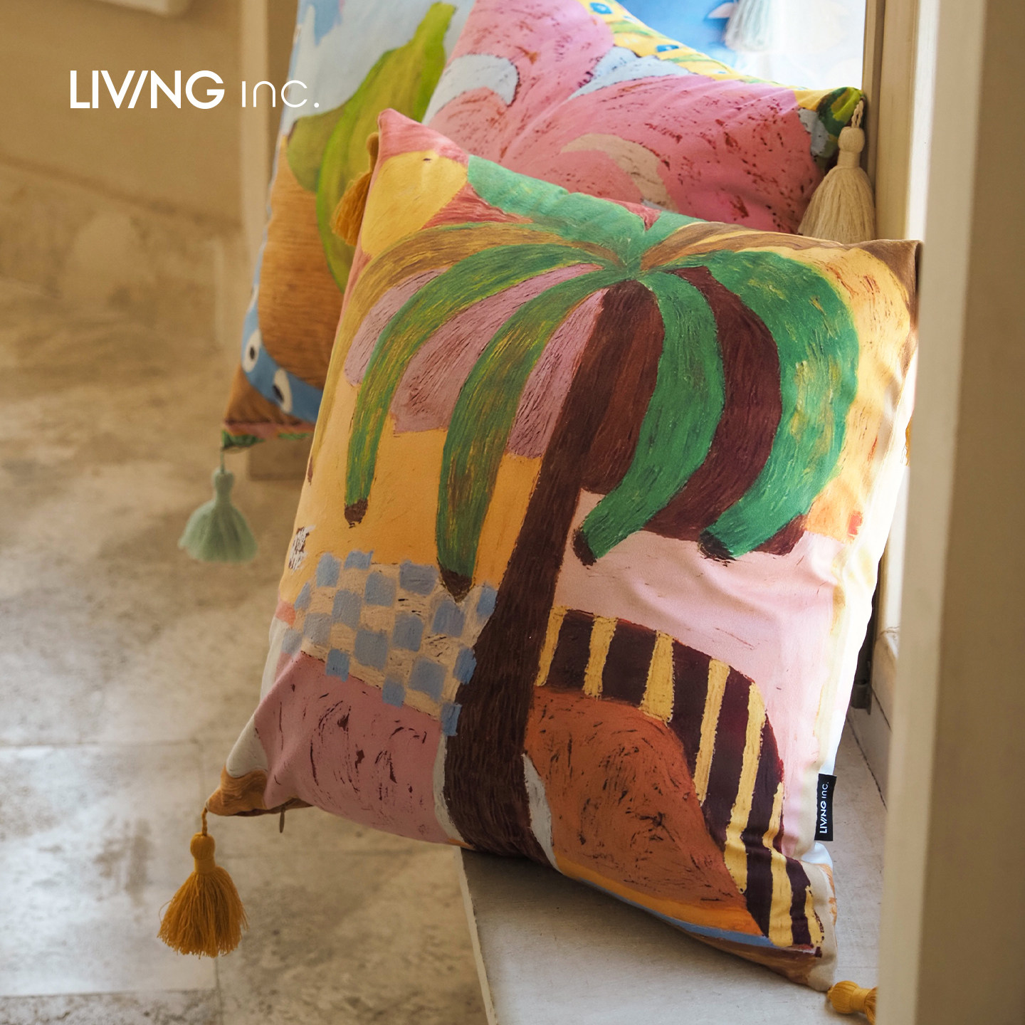 LIVINGinc.热带植物ins风抱枕图片