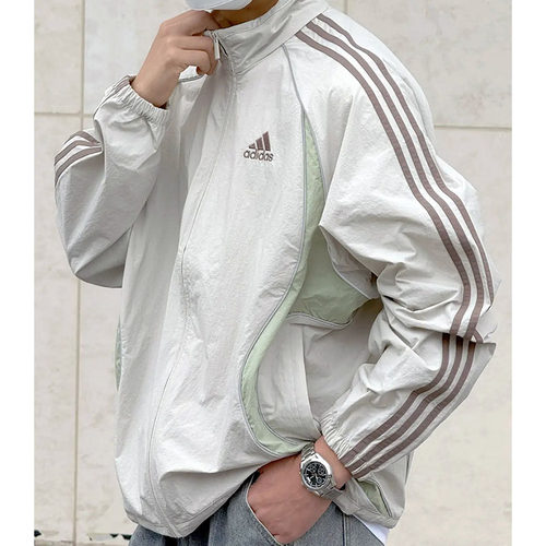 阿迪达斯三叶草男夹克夏宽松立领