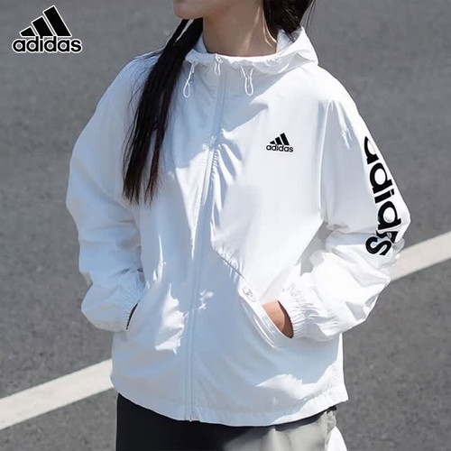阿迪达斯女夹克外套梭织网衬