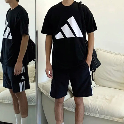 阿迪达斯短袖T恤夏男上衣