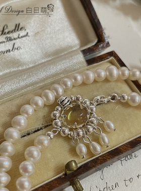 轻奢珍珠纯银手链项链俩用款