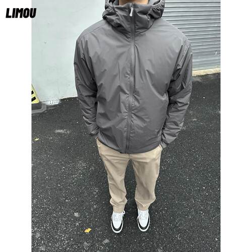 LIMOU冬季T800户外运动三防水连帽棉衣棉服外套男