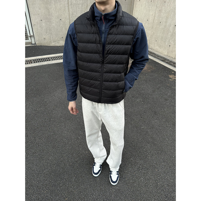 LIMOU茑版新国标90白鸭绒冬季轻薄款立领排骨羽绒服羽绒马甲男女