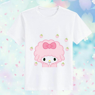 My Melody潮流美乐蒂兔子周边短袖T恤动漫卡通男女童学生宽松衣服