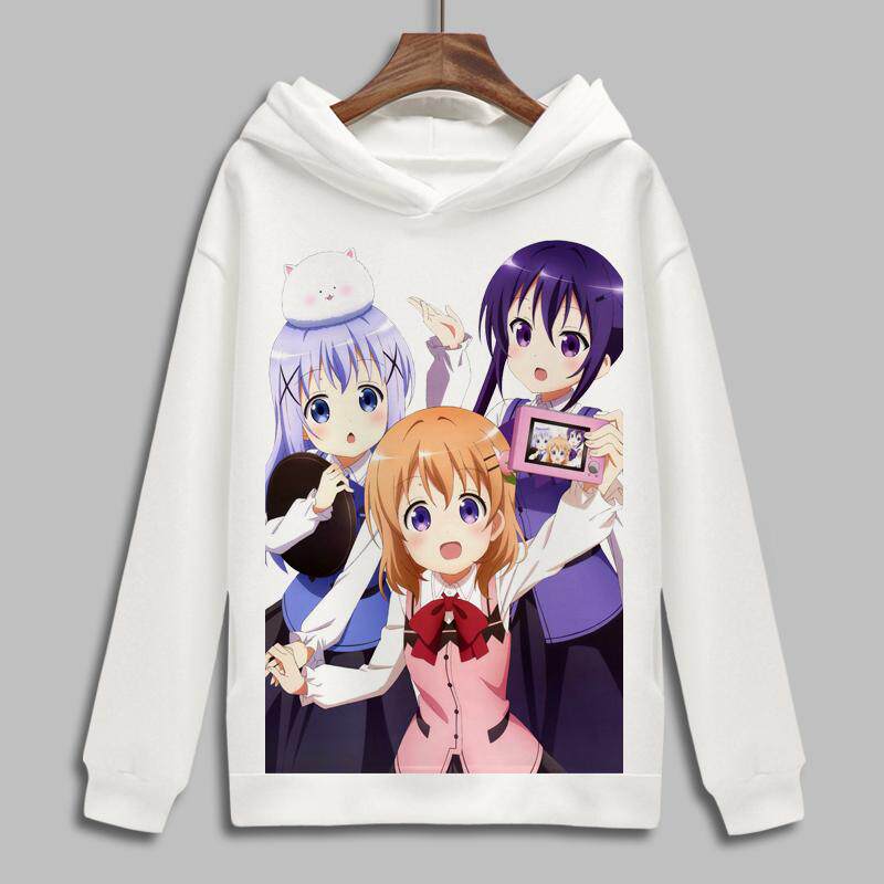 请问加绒要来点兔子加厚连帽卫衣秋冬动漫周边男女外套衣服二次元