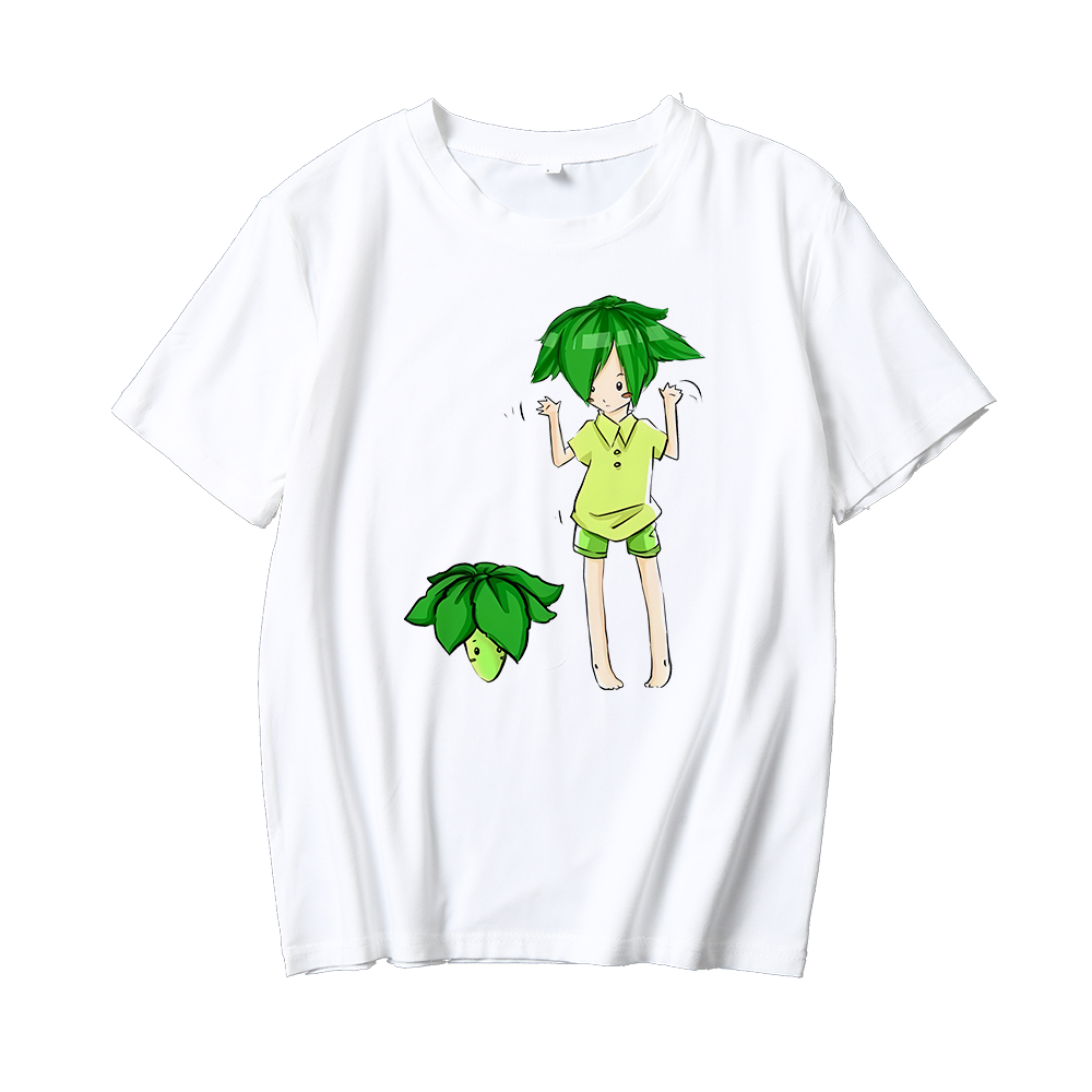 小众植物大战僵尸宽松短袖设计T恤男女情侣印花夏季新款百搭上衣
