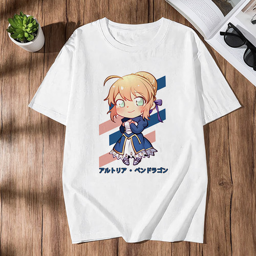 吾王saber命运fate短袖fgo冠位指定T恤宽松半袖衣服
