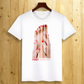 Hao 短袖 Fine Shyt夏季 趣味搞笑猫咪图案创意时尚 T恤男女同款