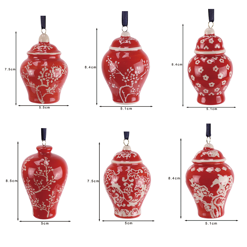 青花瓷陶瓷小花瓶迷你摆件可悬挂