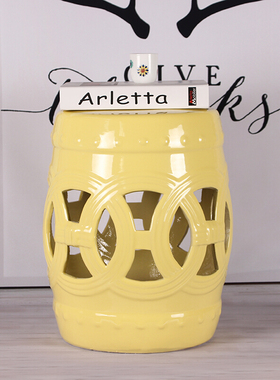 景德镇手工陶瓷凳子 现代简约风格装饰茶几 陶瓷鼓凳涼 凉墩 家装