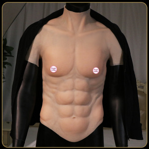 艺容猛男用硅胶胸肌服男士秒变腹肌cosplay假腹肌抖音爆款肌肉衣