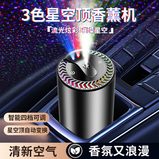新款 车载香薰汽车香水氛围灯星空顶车内用2025自动喷香机喷雾摆件