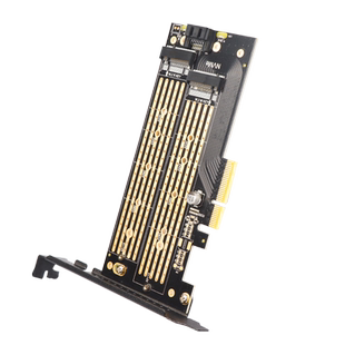 JEYI佳翼SK6 M.2固态硬盘拓展卡NVMe/sata协议转PCIEX4转接卡双盘
