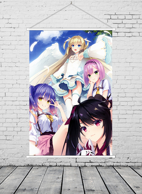 天使嚣嚣纷扰REBOOT柚子白雪乃爱谷风天音二次元动漫挂画海报定制