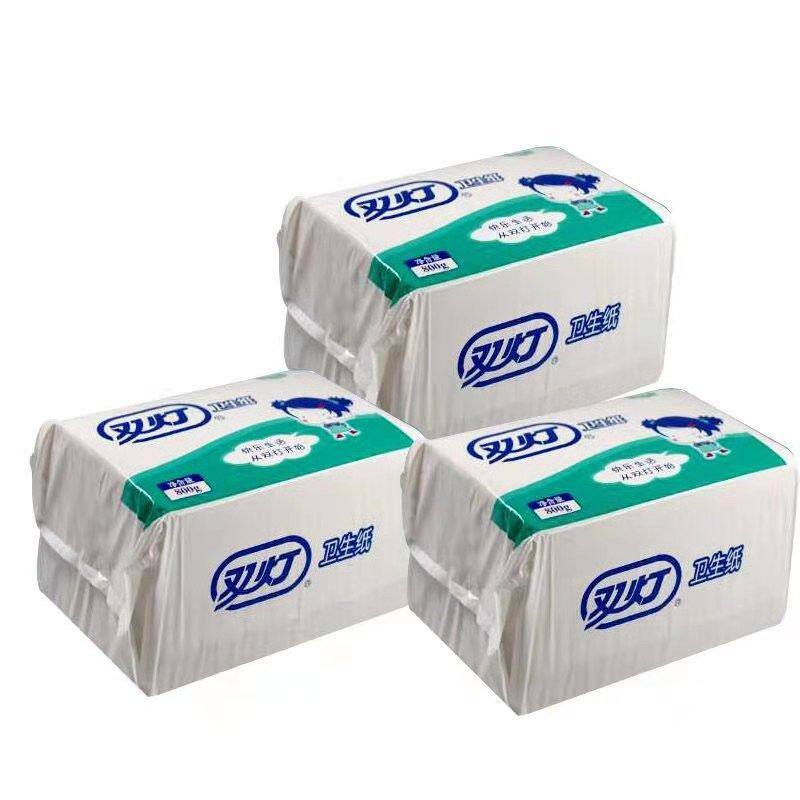 双灯卫生纸718克平板纸大包家用厕纸实惠装白色方块纸厕所手草纸