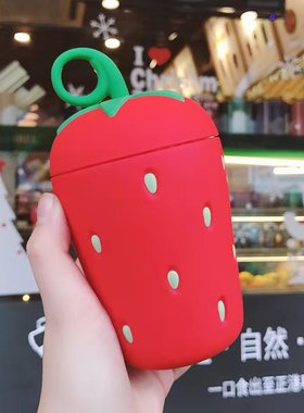 韩版简约草莓玻璃杯女学生清新水杯创意潮流可爱萌萌便携杯B90034