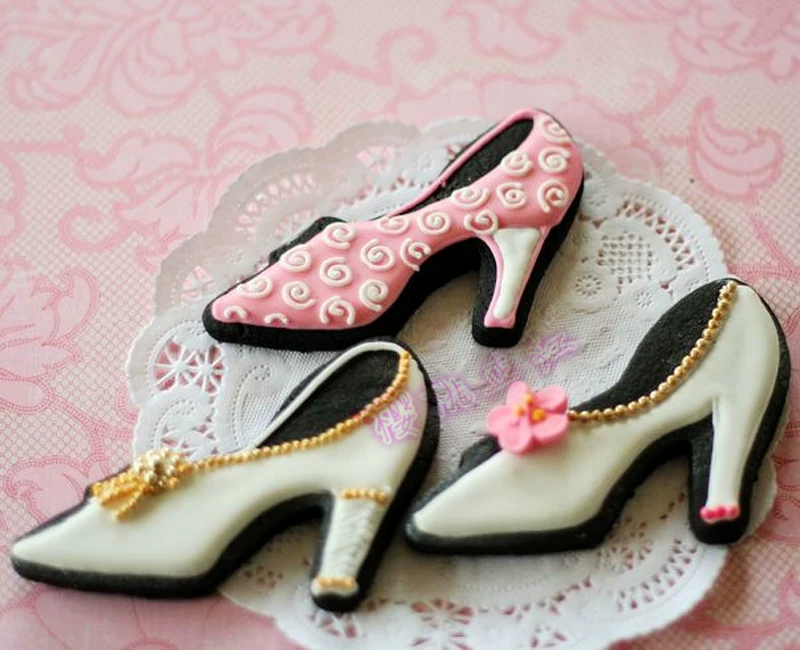 高跟鞋翻糖糖霜饼干定制生日礼物女友情人节三八妇女节婚礼伴手礼