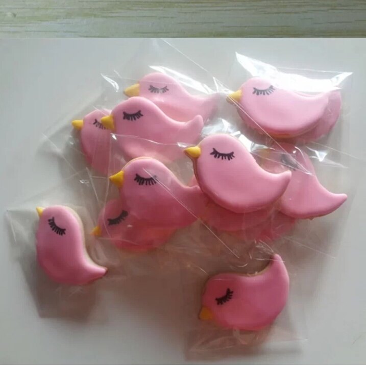 呆萌小鸟手工翻糖糖霜饼干定制生日礼物PARTY甜品台回礼伴手礼