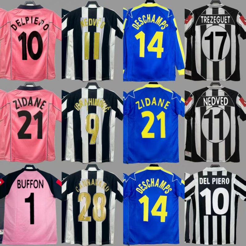 复古球衣足球服尤文皮耶罗巴乔齐达内皮尔洛布冯内德维德运动服