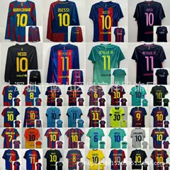 Retro Barcelona Jersey Classic Commemorative Edition No. 11 Neymar, No. 10 Ronaldinho, No. 10 Messi Football Shirt, One-Piece Dropshipping