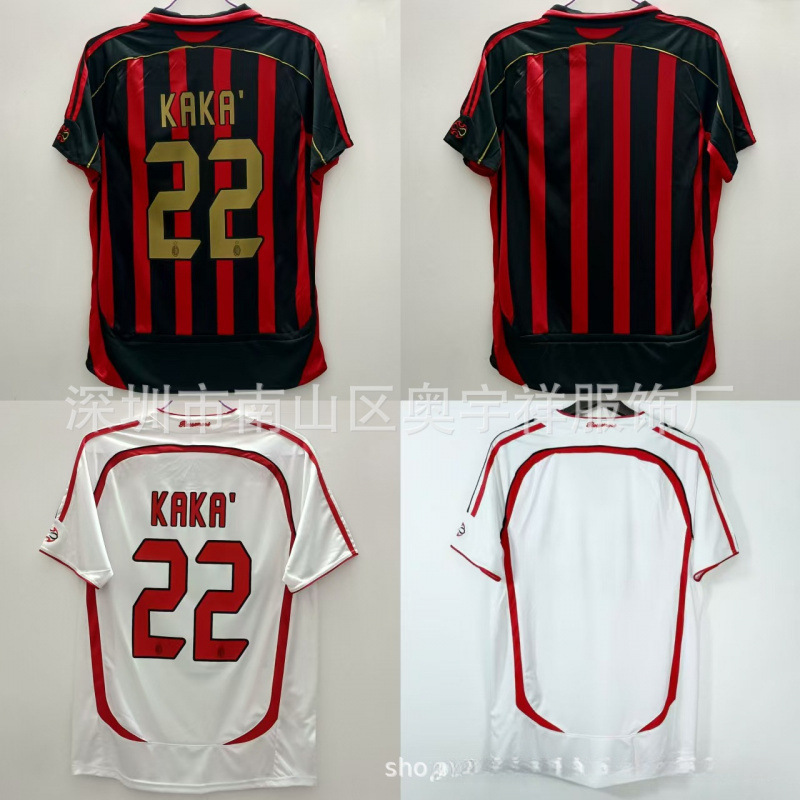 AC米兰球衣复古纪念版22号卡卡足