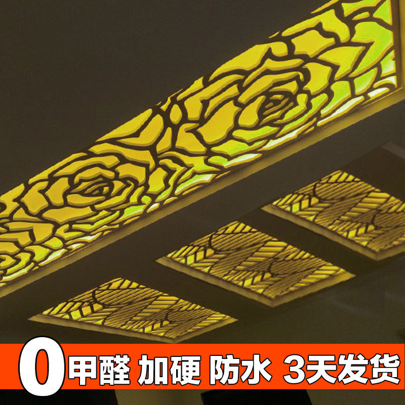 定制镂空隔断屏风雕花板木塑板花格通花过道吊顶玄关电视背景墙i.